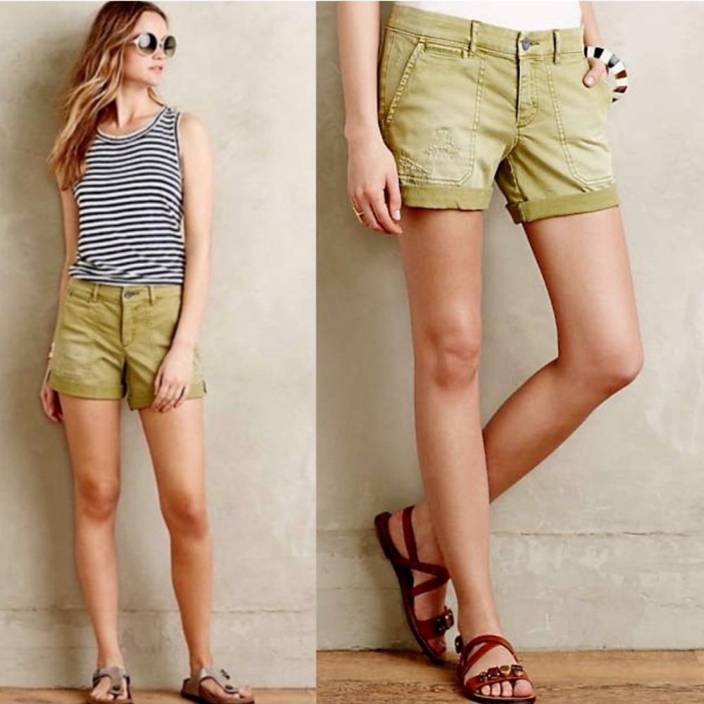 Anthropologie Sage Green Chino Shorts - Picture 8 of 16